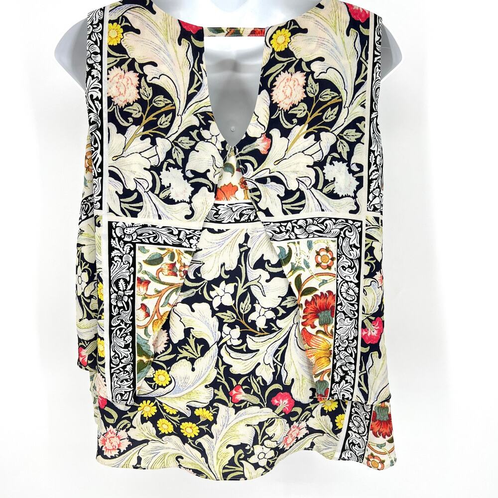 Alberto Makali New York Sleeveless Layered Floral Blouse XS - Picture 3 of 8